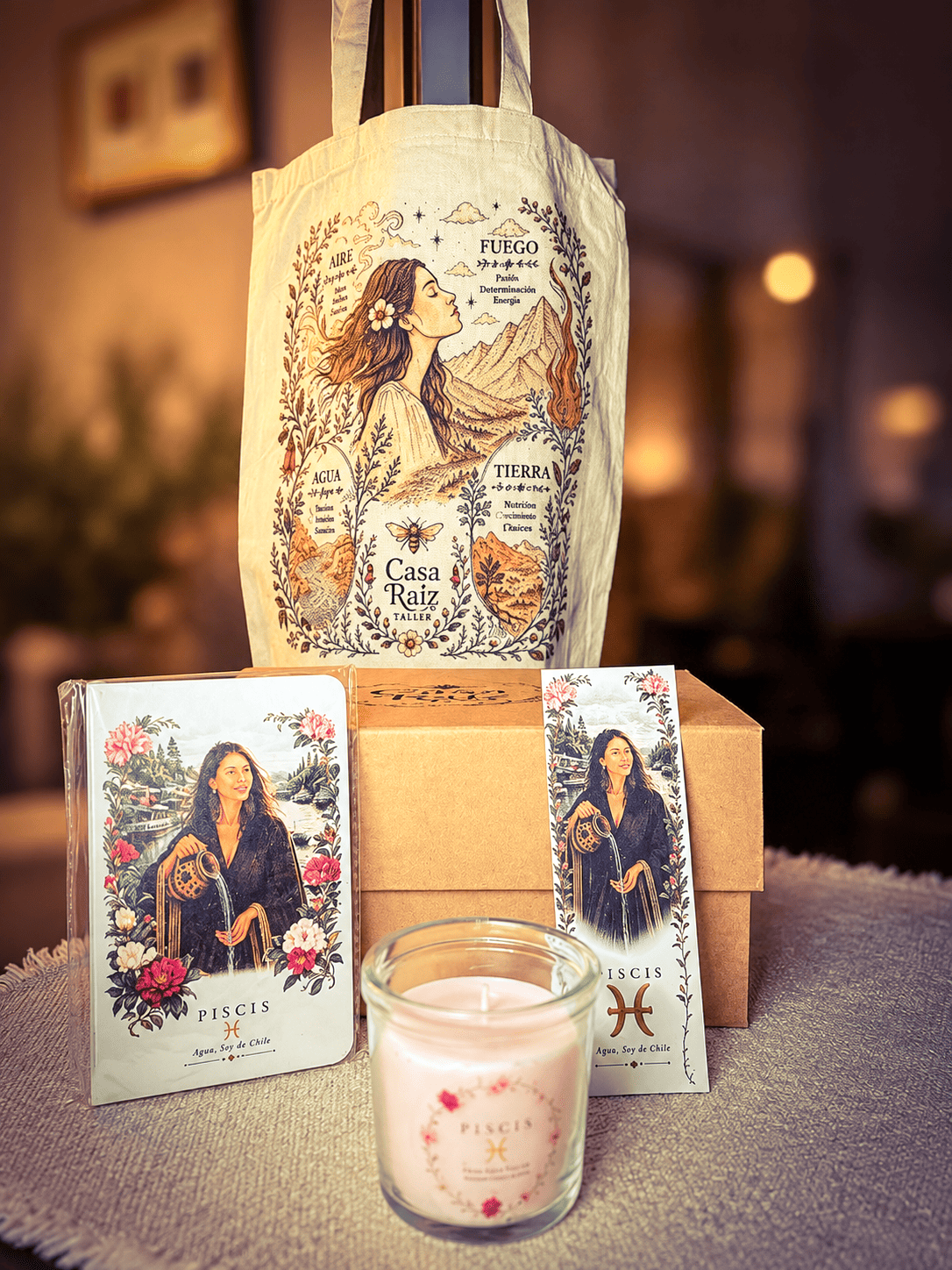 Box Zodiaco Chileno – Kit Aromático y Papelería Ilustrada
