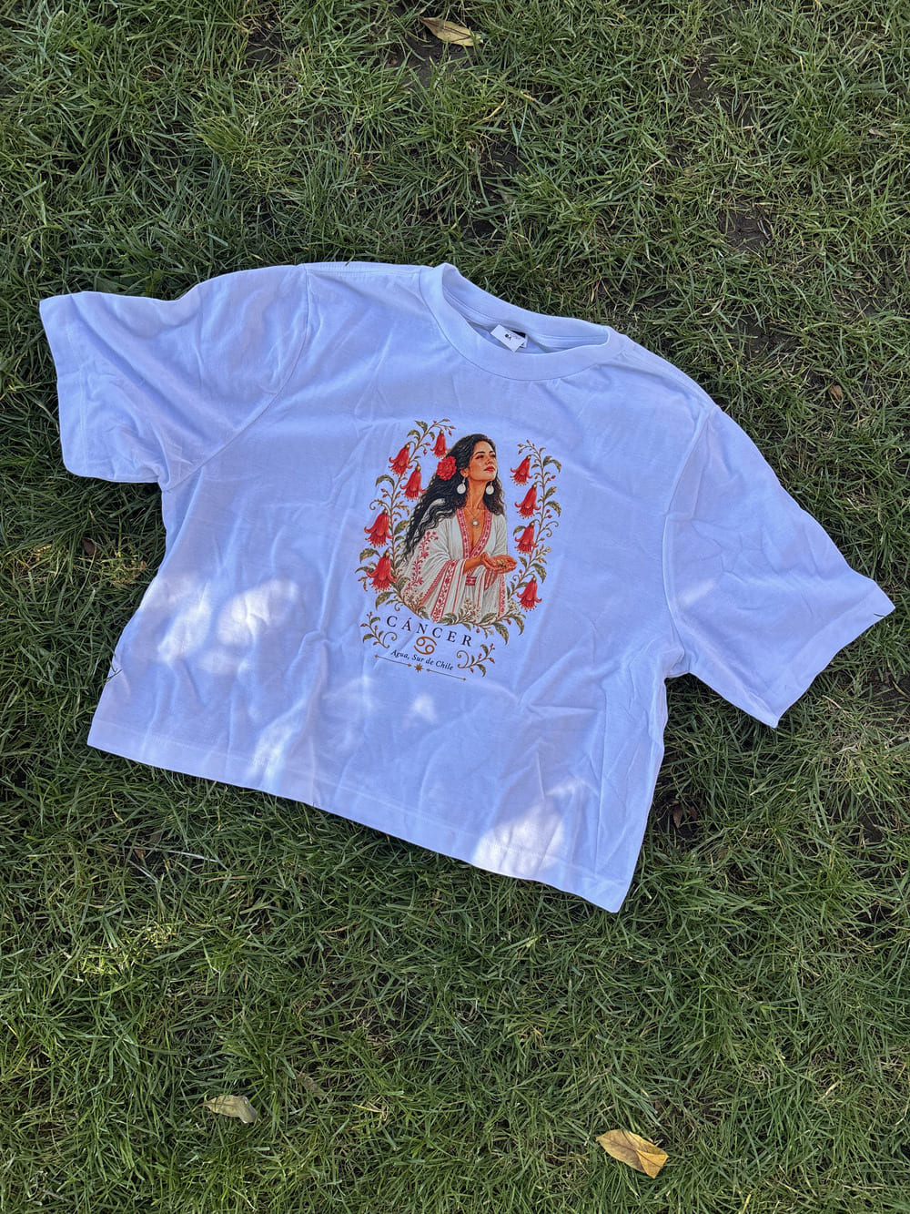 Polera Crop Top Zodiaco Chileno – Ilustración Astral