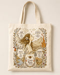 Tote Bag de Algodón "Los Cuatro Elementos" – Ilustración de Autor